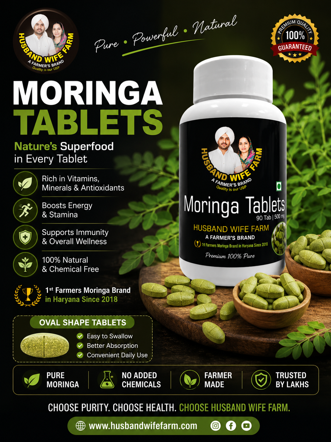 PREMIUM MORINGA TABLETS 90 thumbnail 2